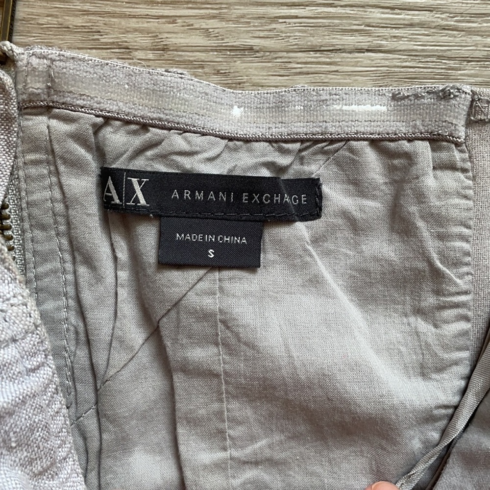 Gray Armani Exchange Linen Vintage Y2K Corset Crop Top Small - Picture 3 of 4